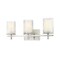 Z-Lite Grayson Vanity, 3-Light, 23 In.W x 5.75 In.L x 8.5 In.H, Brushed Nickel/Clear + Etched Opal 1949-3V-BN - alternate 1